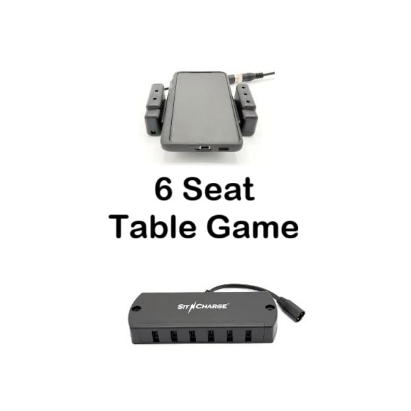 The Shelf™ Wireless Smart Puck 3.0 — Blackjack Table Charging Kit 6 Seat — SitNCharge commercial USB charging