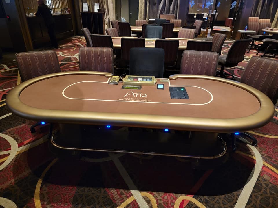 Aria casino poker table
