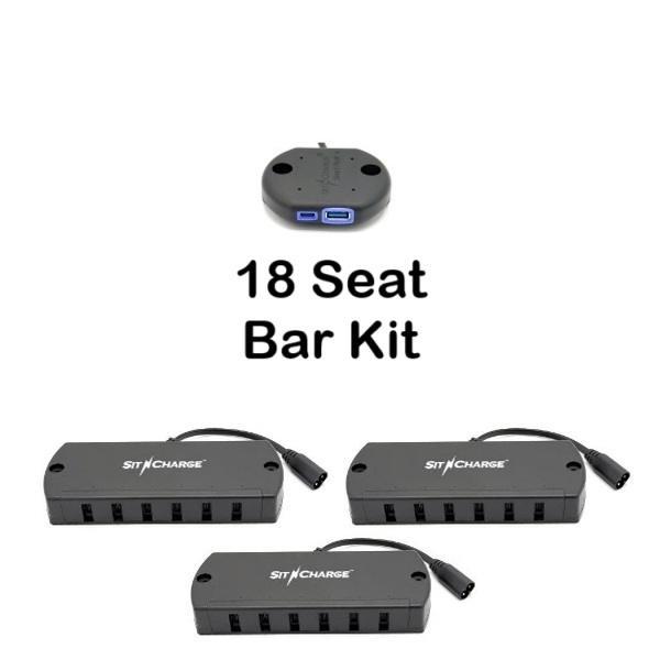 Smart Puck II — 18 USB Port Charging Kit For Bars — SitNCharge bar and restaurant USB charging
