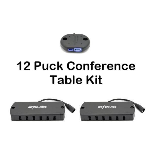Conference table modular USB phone charging kit 12 seat