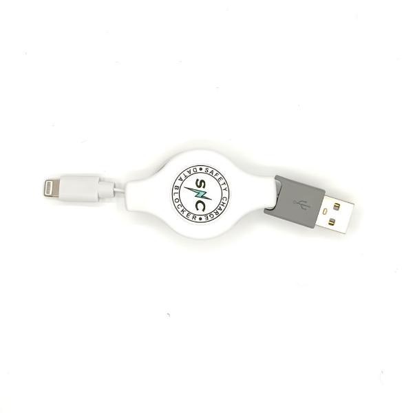 Retractable iPhone Charging Cable — SitNCharge commercial USB charging
