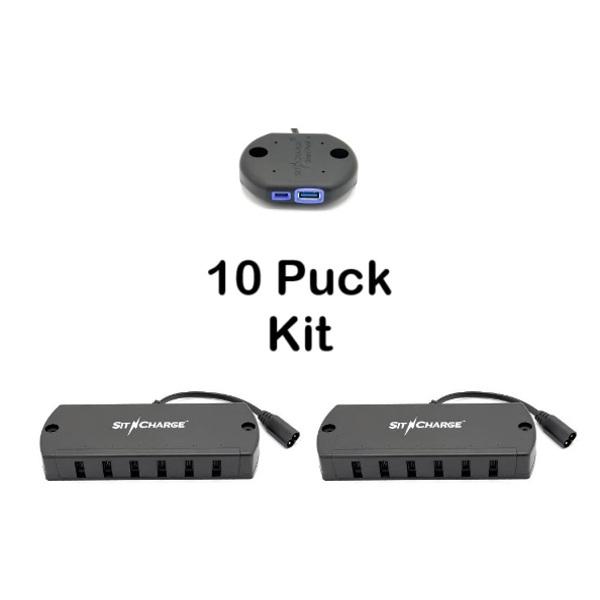Smart Puck II poker table charging kit 10 seat