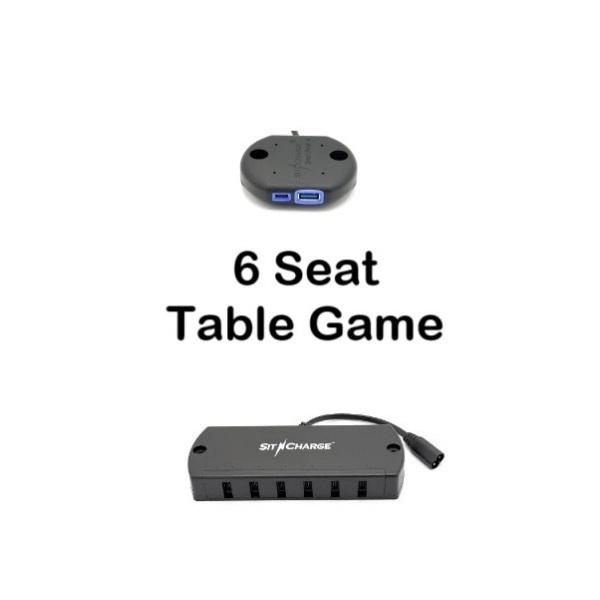 Smart Puck II — Charging Kit for Blackjack Table 6 Seat — SitNCharge casino USB charging
